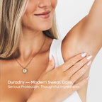 Back of Duradry sweat minimizing gel showing ingredients