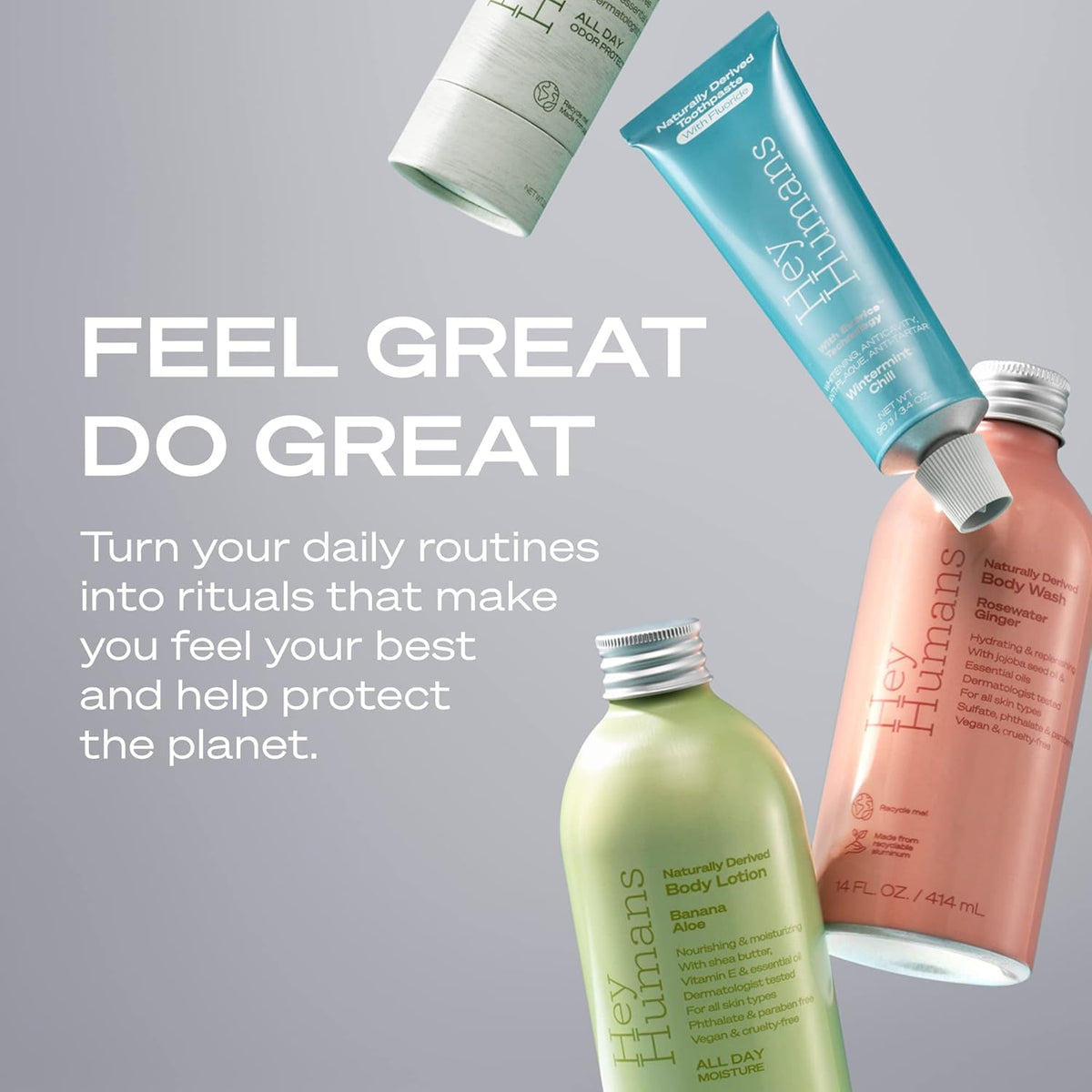 Authentic Hey Humans plant based deodorant imported from USA