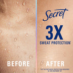 Secret Clinical Strength underarm deodorant stick for women showcasing the soft solid applicator tip.