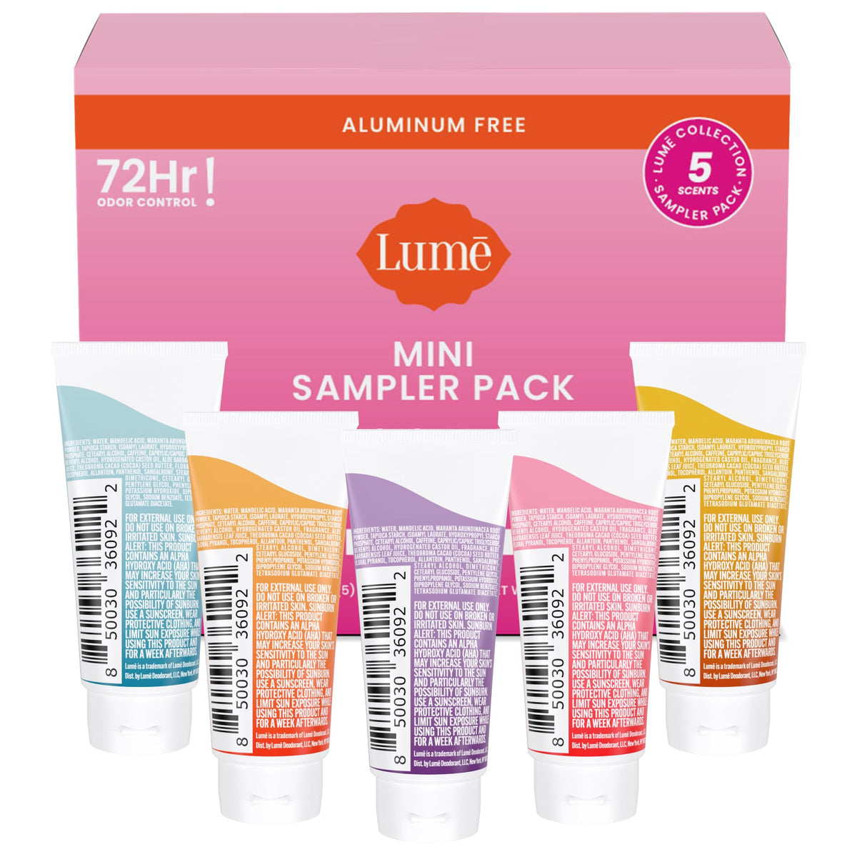 Lume mini deodorant tubes assortment