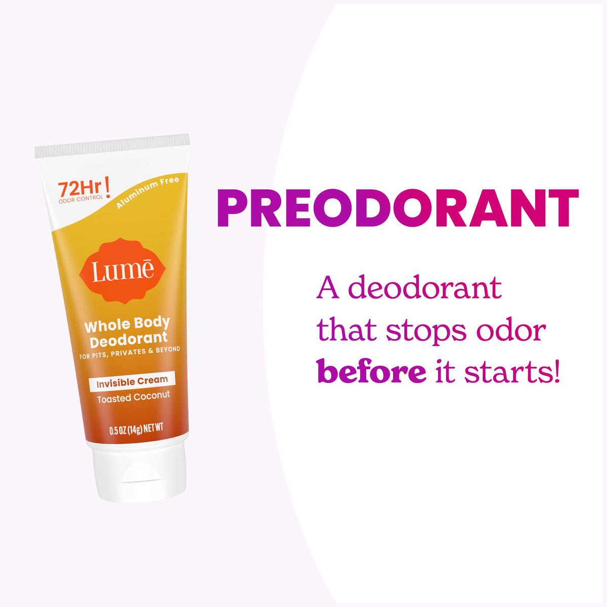 Lume Toasted Coconut mini cream tube