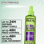 Garnier imported frizz control hair gel spray for waves and curls