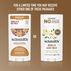 Back label of Schmidt's vegan deodorant with ingredient details