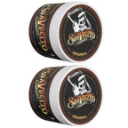 Back label of Suavecito Original Hold Pomade displaying directions and product attributes