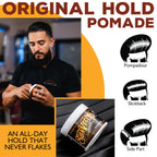 Suavecito styling pomade placement highlighting its water soluble easy to wash out consistency