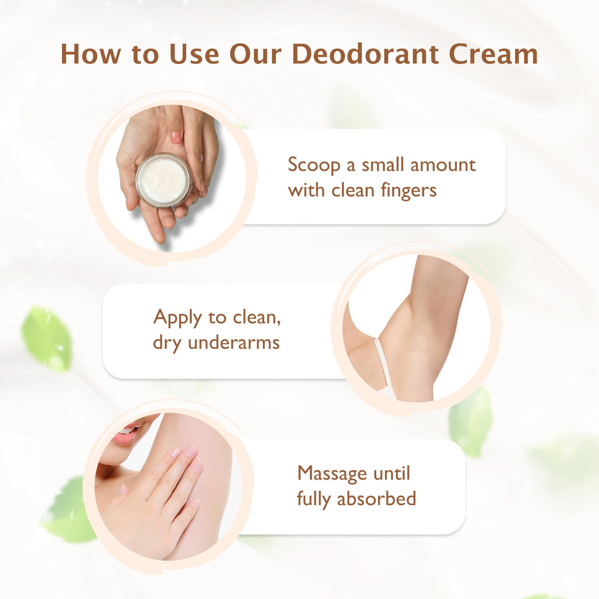 Eco Roots natural deodorant application demonstration