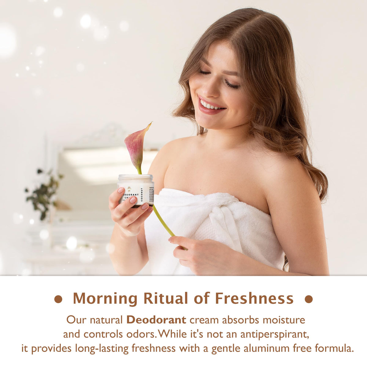Eco Roots zero-waste glass jar deodorant container