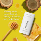 Back of Native deodorant packaging showing ingredient list