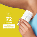 Native aluminum free deodorant stick open with solid texture