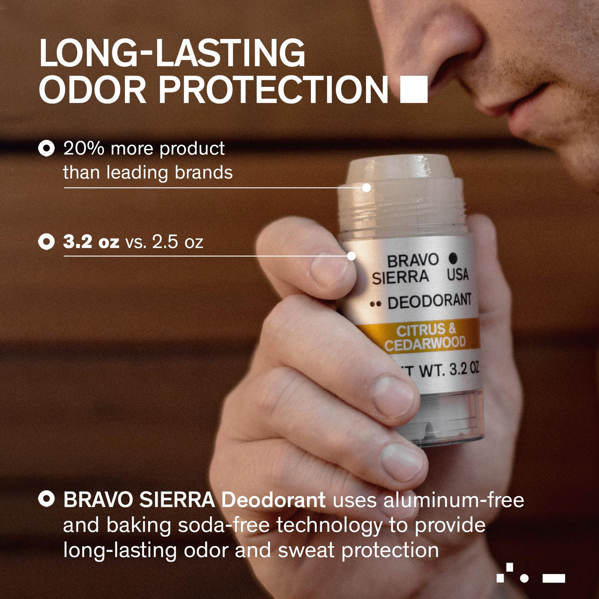 Bravo Sierra Citrus and Cedarwood deodorant sticks