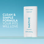 Native aluminum free deodorant 2.65 ounces label