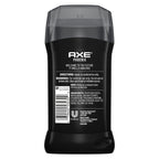 Back label of AXE Phoenix three ounce deodorant pack with ingredient details