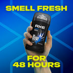 Underarm grooming stick by AXE showing clear formula twist dial stick mechanism