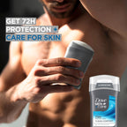 Dove Men Care solid white deodorant stick with moisturizing cream formula