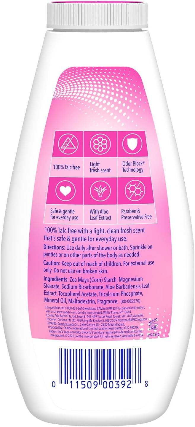 Authentic USA imported Vagisil odor block powder packaging texture design