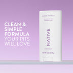 Native natural deodorant stick open showing the solid formula