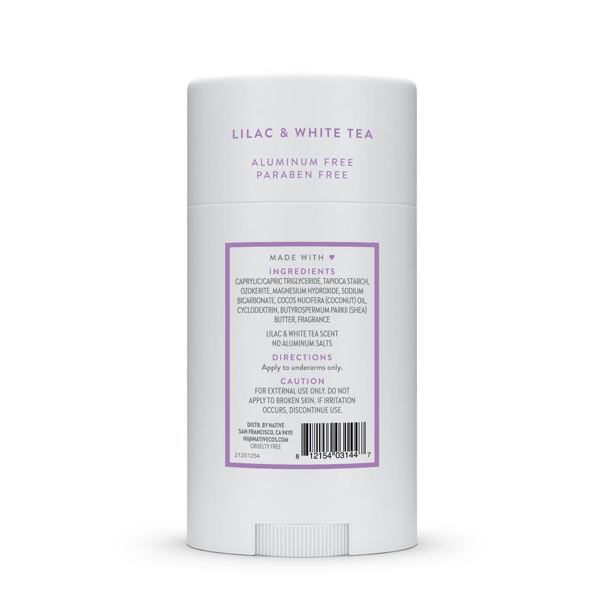 Native USA imported natural deodorant packaging for Indian consumers