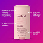 Side view of Method Pure Peace deodorant stick container