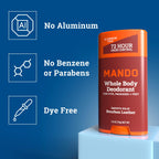 Back of Mando deodorant stick showing ingredients