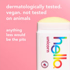 Hello Unicorn aluminum free deodorant ingredient highlights