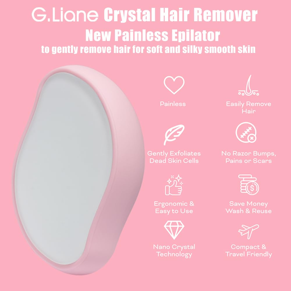G.Liane crystal hair remover nano glass surface close up