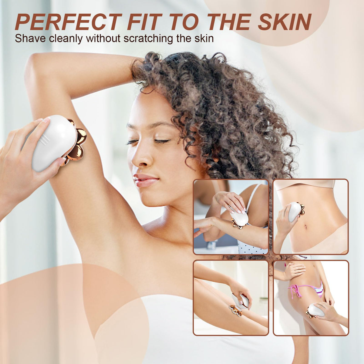 Ergonomic design of Tayayo electric shaver for legs