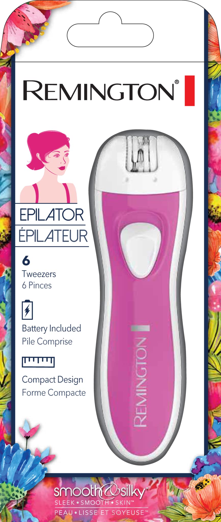 Remington EP1050CDN facial epilator with protective cap