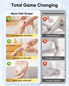 Compact and portable pink reusable hair removal tool resting on a clean bathroom vanity