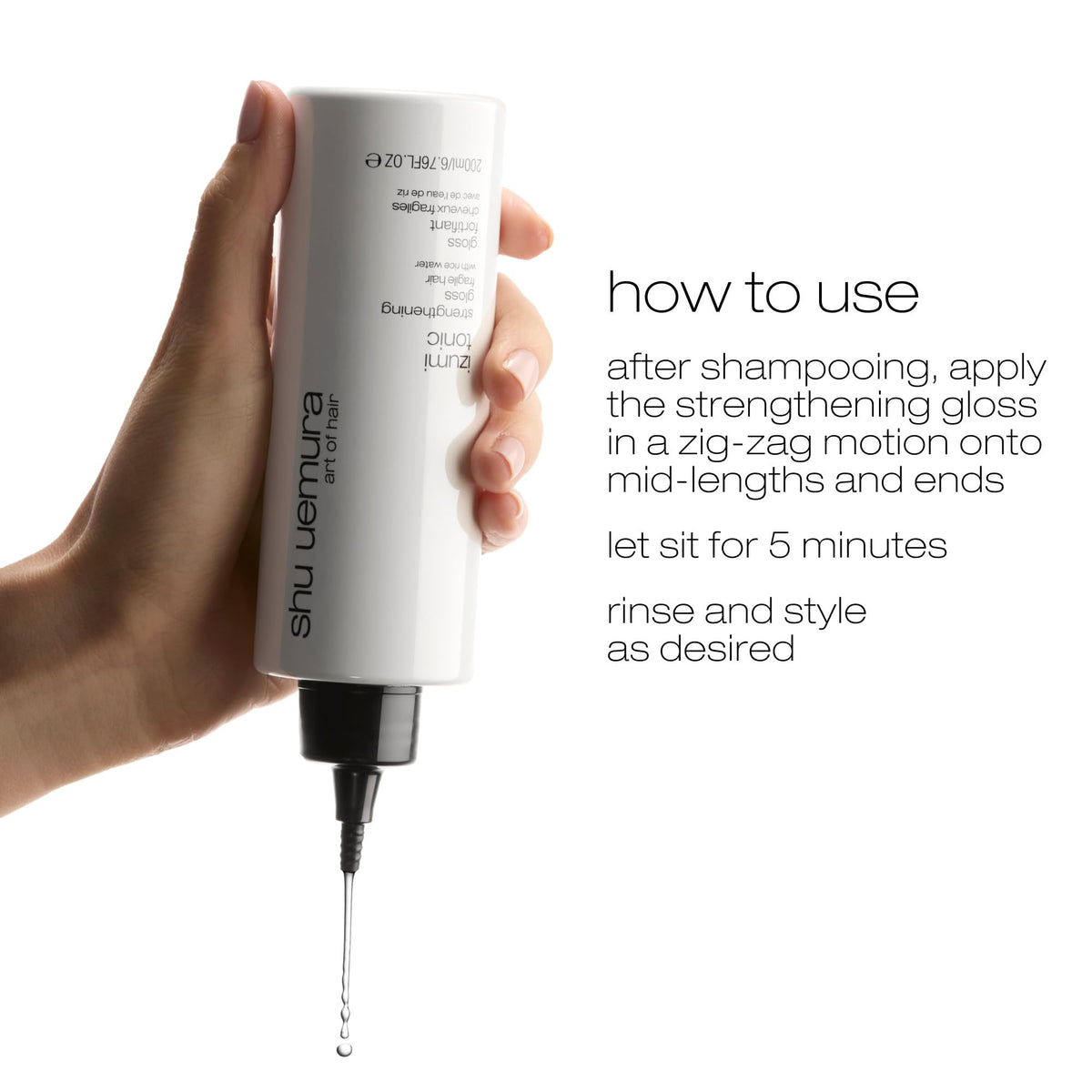 Luxury hair gloss for smooth and thick hair fiber restoration