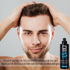 Back view of the imported USA grooming product with complete usage instructions and barcode.