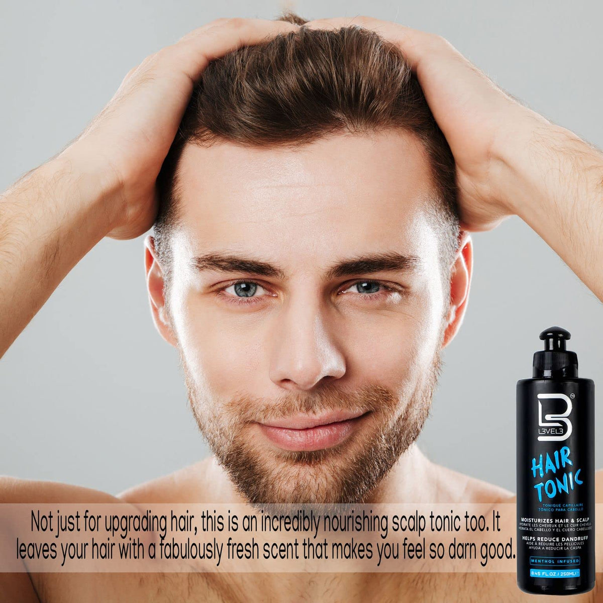 Back view of the imported USA grooming product with complete usage instructions and barcode.