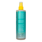 Alaffia wavy to curly hair refresher spray bottle standing upright on a clean retail display surface.