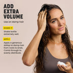 Drybar Southern Belle mousse ingredients and benefits label