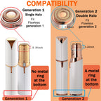 Four gold plated replacement heads in packaging