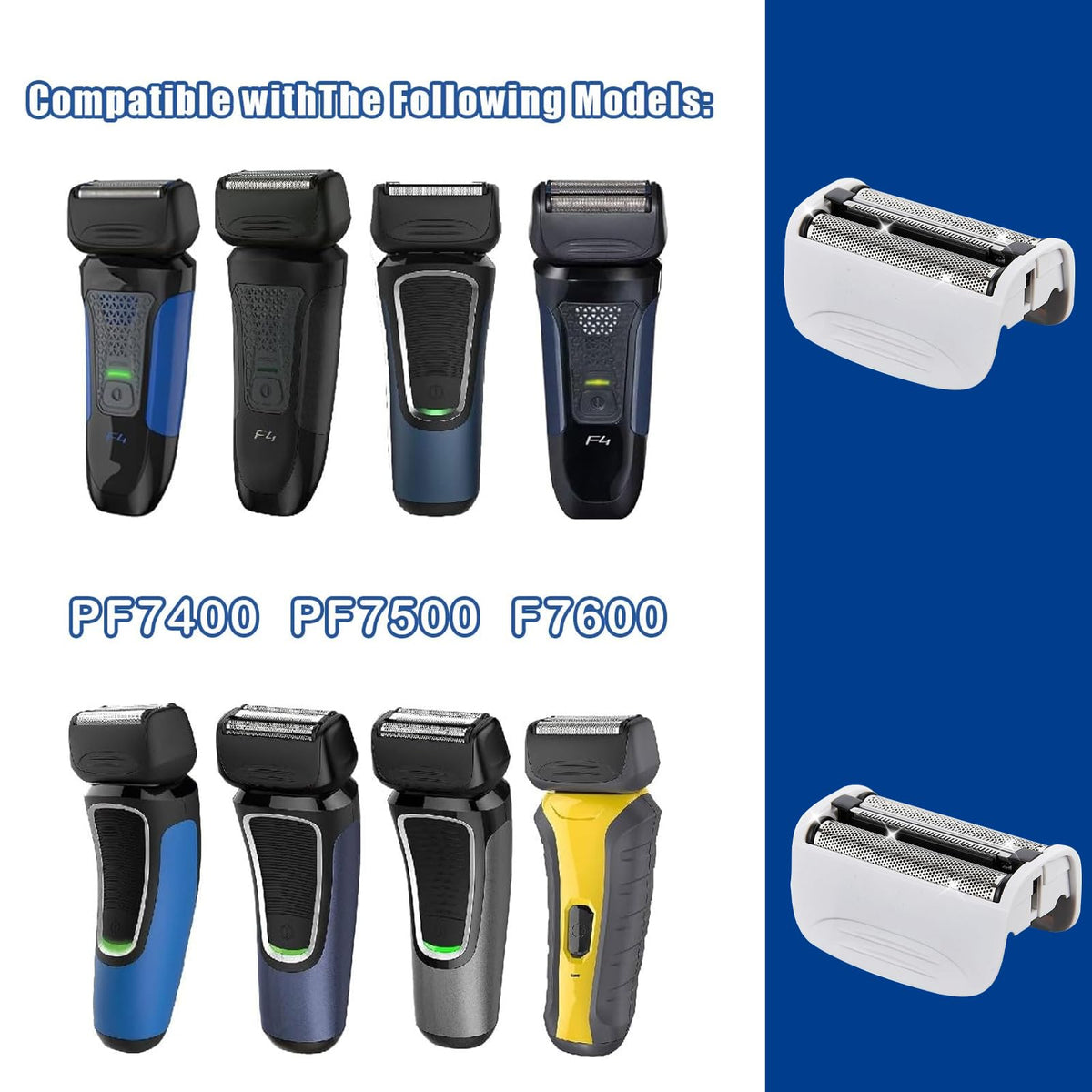 White replacement foil head for Remington electric shaver