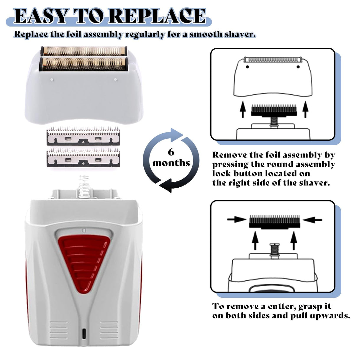 ZZYZSFUS 2 pack professional shaver replacement kit packaging