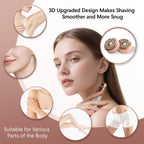 Four pack of premium replacement heads neatly arranged next to the included white cleaning brush accessory.