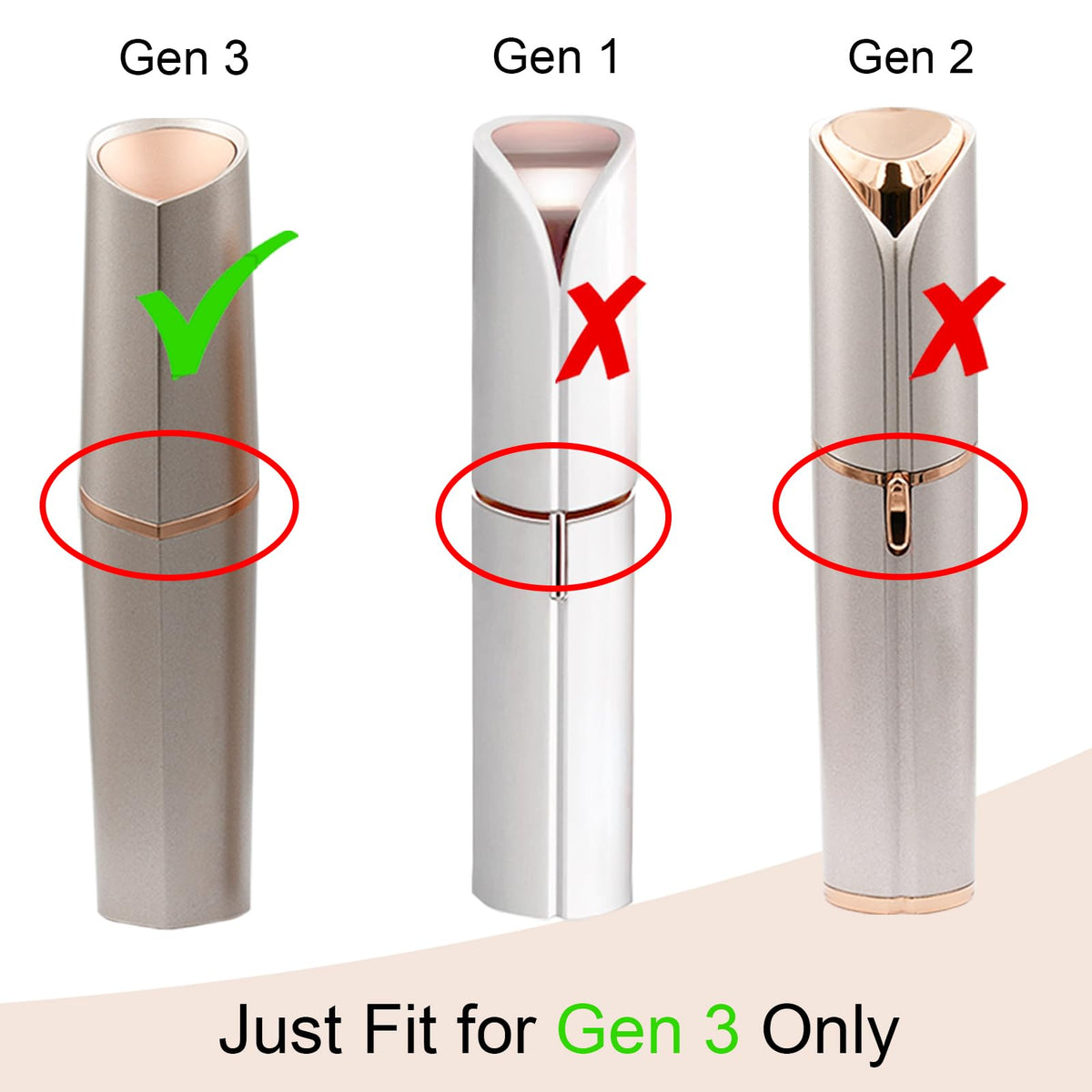 Six pack of gold-plated facial hair remover replacement blades