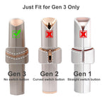 Five pack rose gold replacement blades for flawless shaver