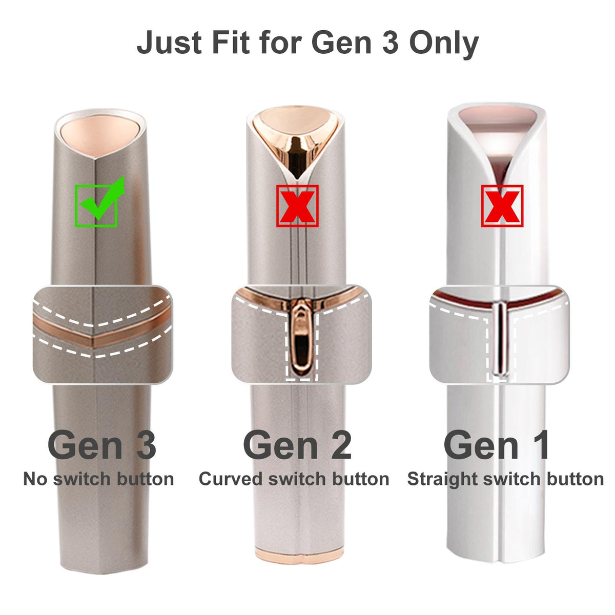 Five pack rose gold replacement blades for flawless shaver