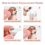 Tuokiy gold plated facial hair remover replacement attachments