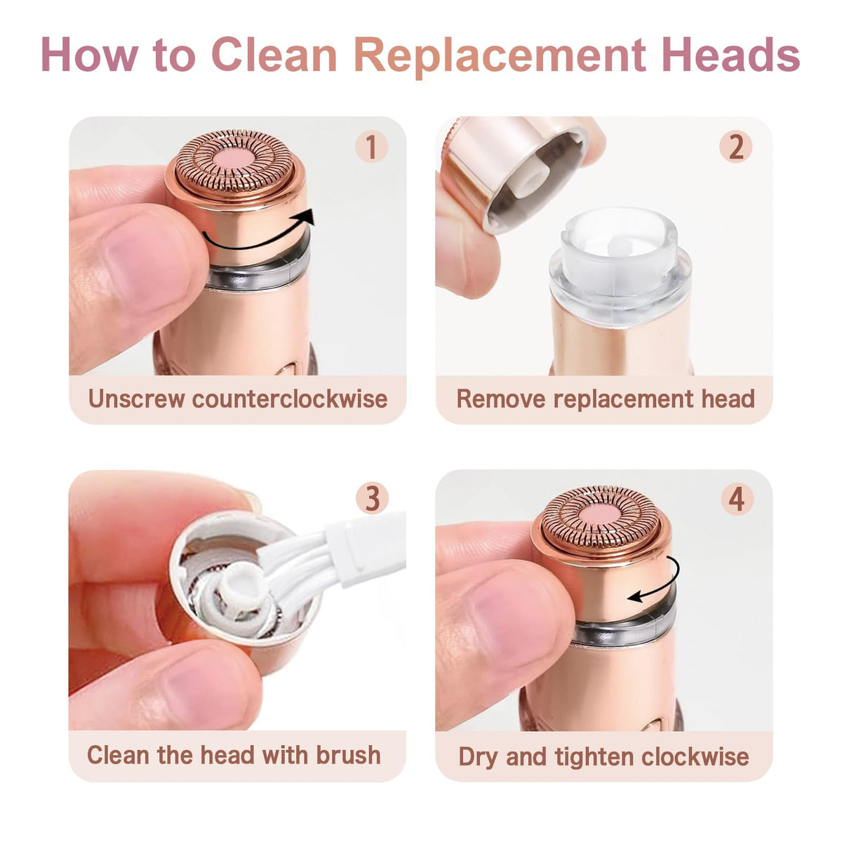 Tuokiy gold plated facial hair remover replacement attachments