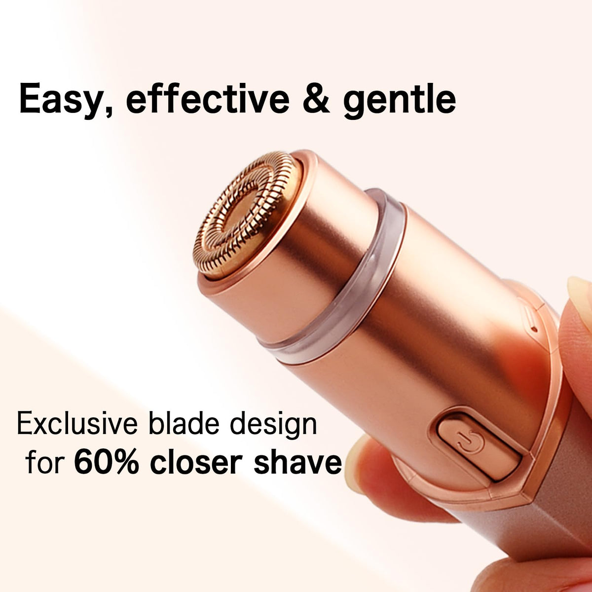 Group shot of five facial hair remover replacement blades