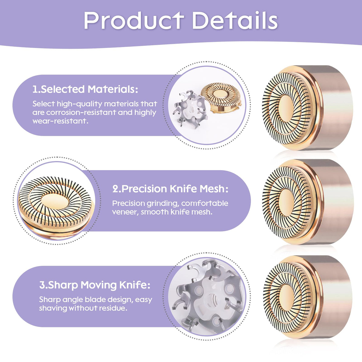 Generation 3 replacement heads with included maintenance cleaning brush