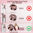 Gurelax 18k gold plated facial hair remover replacement blades set