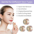 Packaging of Tuokiy Gen 3 replacement heads for facial hair removal tools