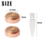 Two pack of gold plated replacement heads for flawless hair remover