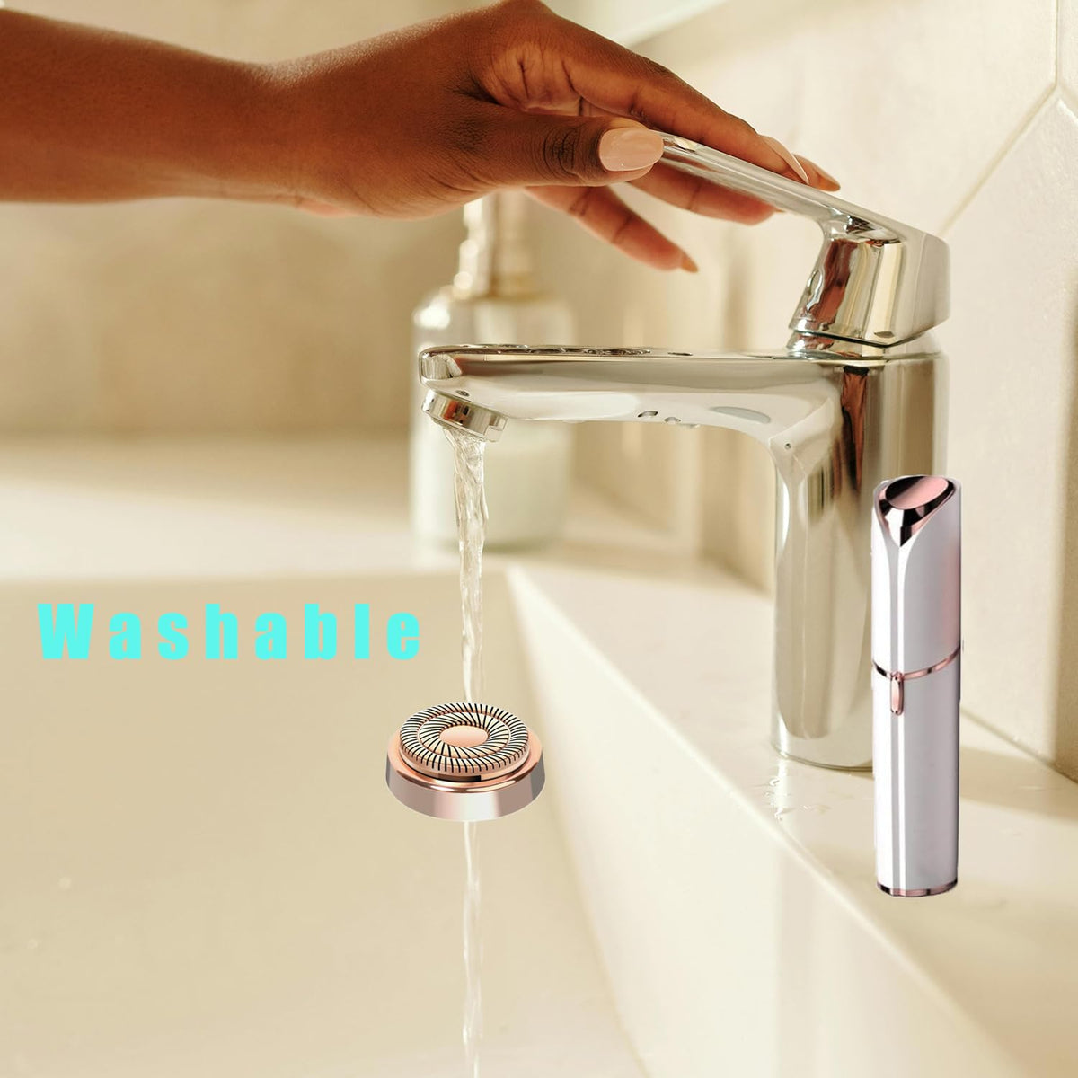 Hypoallergenic gold facial hair remover blades for smooth skin