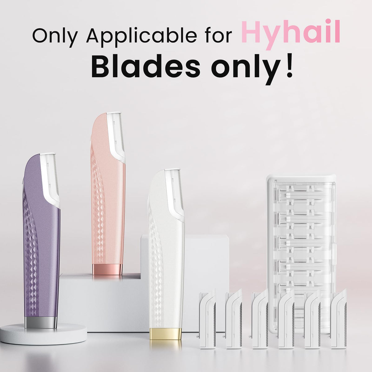 Six count box of Hyhail dermaplane refills for women