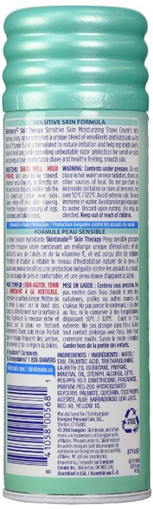 Skintimate moisturizing shave cream for women sensitive skin can graphics